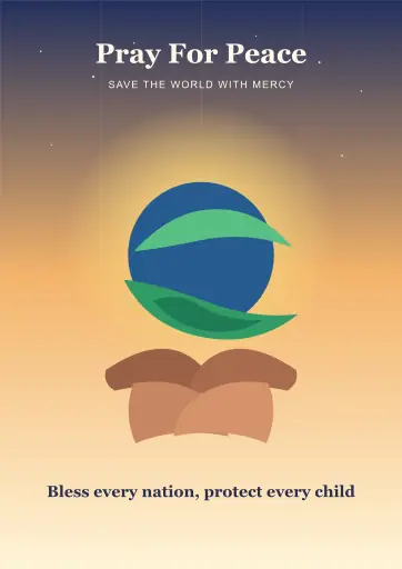 Pray For Peace poster poster design preview