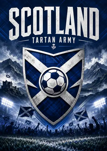 Scotland Tartan Army Football Pride Poster poster design preview