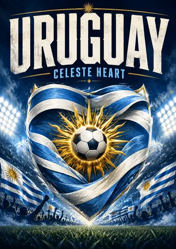 Uruguay Celeste Football Pride Poster poster design preview