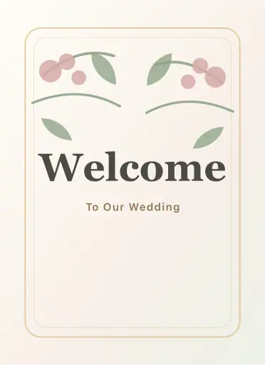 Wedding welcome poster poster design preview
